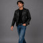 Men Black Motorcycle Leather Jacket
