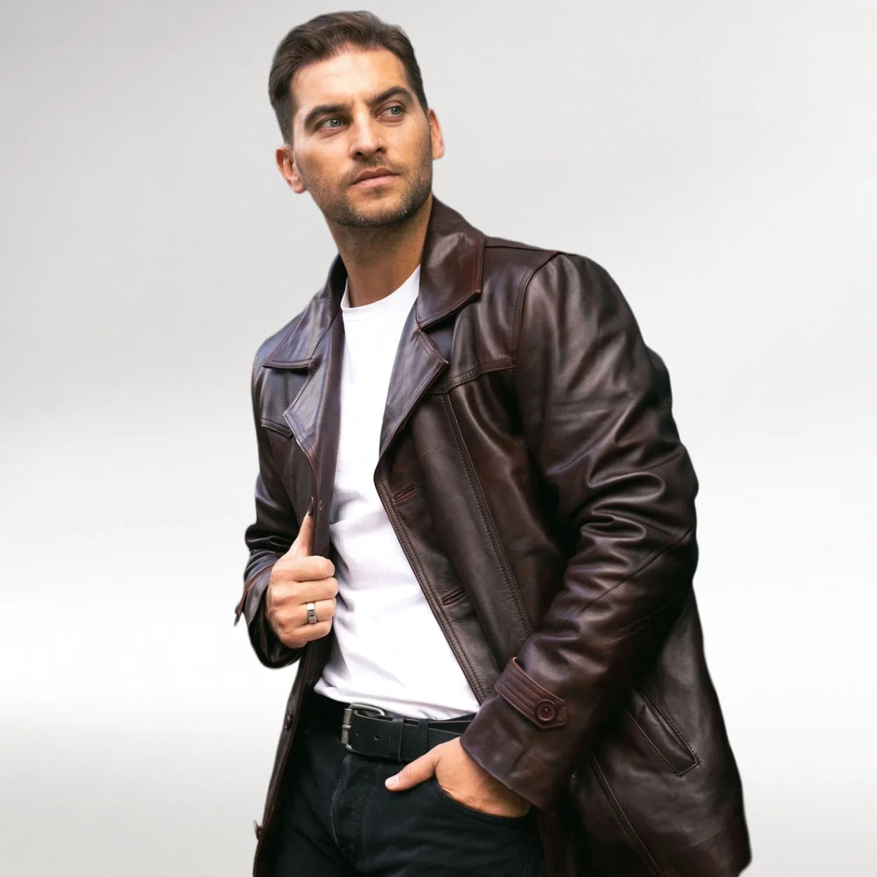 Men's Leather Blazers, Men Blazers, Men's Genuine Leather Blazers