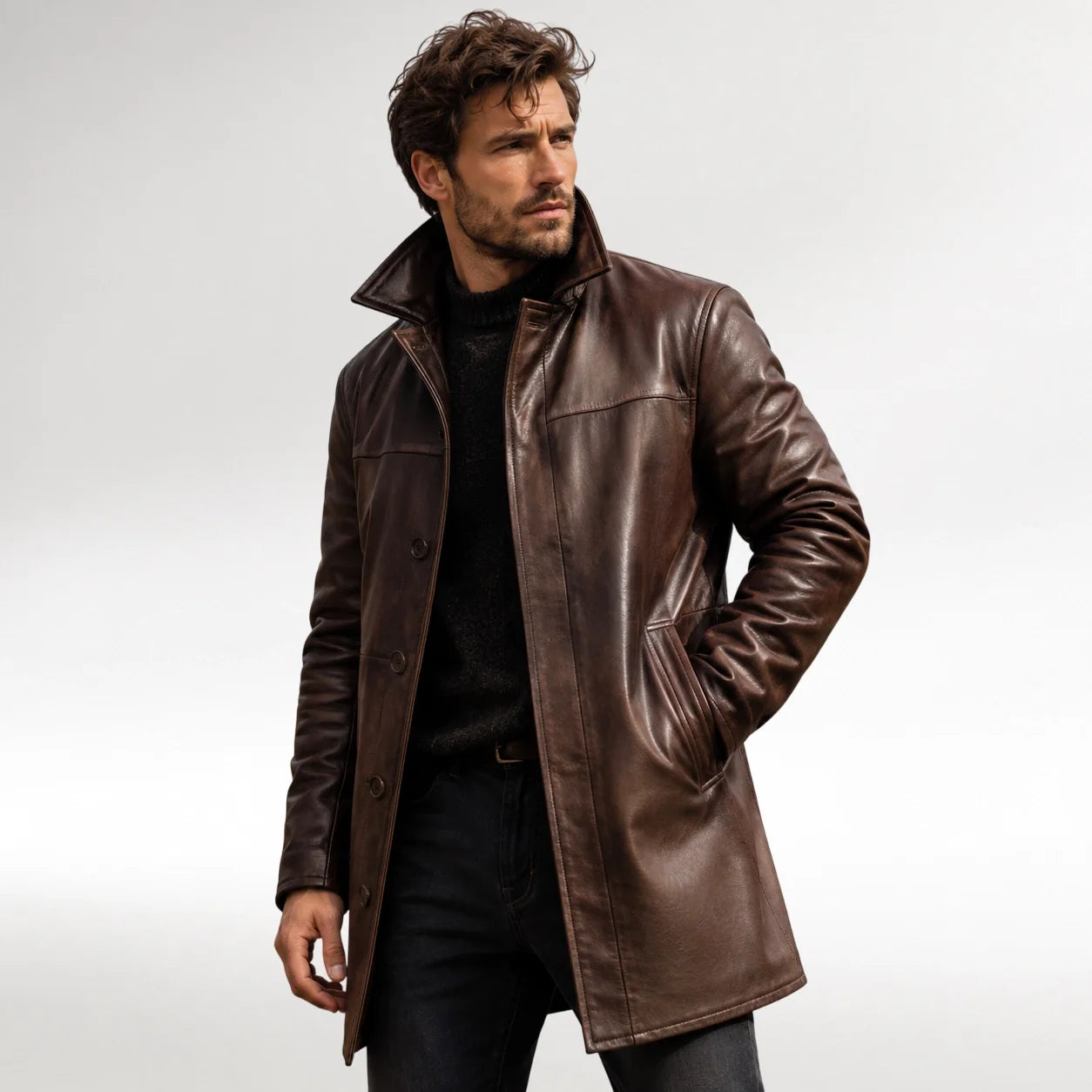 Men's Leather Coats, Men's Coats, Men Genuine Leather Coats