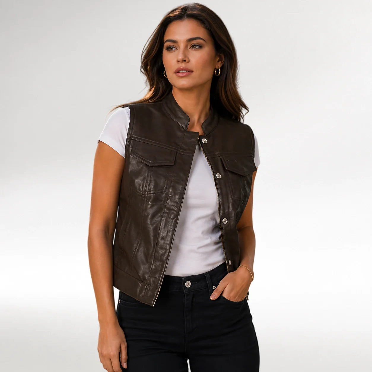 Women's Leather Vests