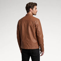 Forte Matte Brown Leather Biker Jacket