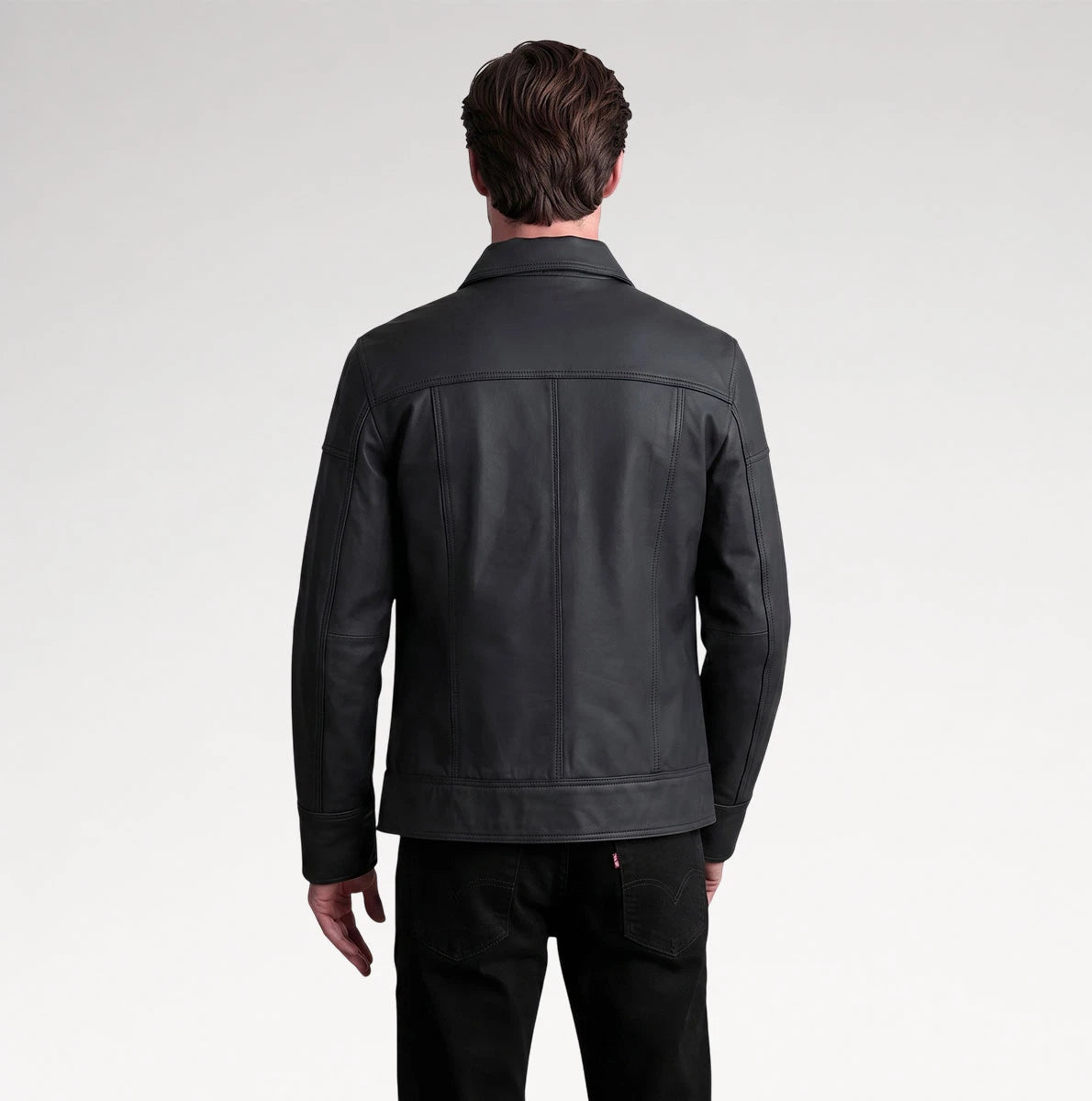 Motore Matte Black Leather Biker Jacket Secondary image
