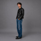Men Black Motorcycle Leather Jacket