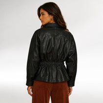 Sprezzatura Cinched Black Leather Jacket