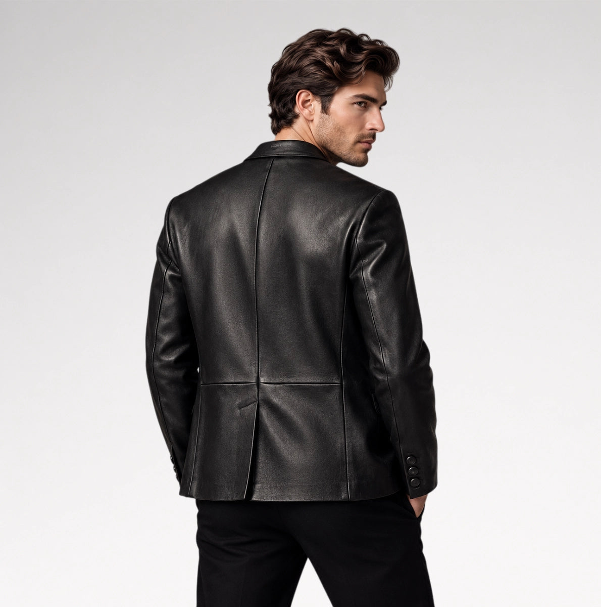 Uomo Sartoriale Black Lambskin Blazer Secondary image