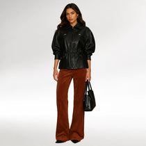 Sprezzatura Cinched Black Leather Jacket