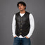 Men Vintage Dark Brown Leather Vest