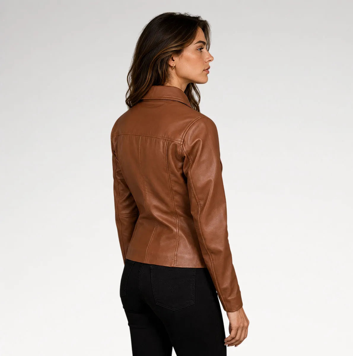 Eredità Brown Classic Leather Jacket Secondary image