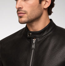 Uomo Urbano Black Lambskin Hooded Jacket