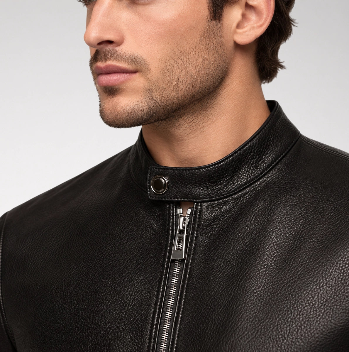 Uomo Urbano Black Lambskin Hooded Jacket