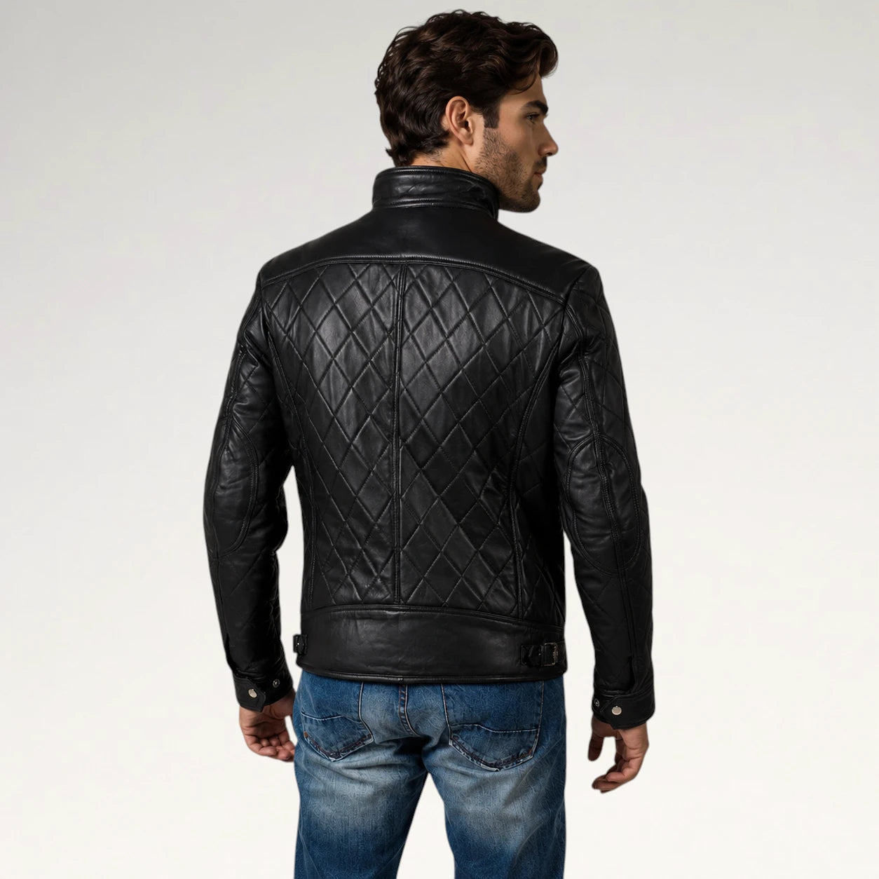 Misura Black Quilted Leather Jacket Secondary image