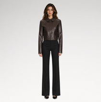 Modello Chocolate Slim fit Faux Leather Jacket