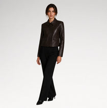 Modello Chocolate Slim fit Faux Leather Jacket