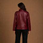 Women Motorcycle Leather Jacket