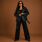 Women Motorcycle Leather Jacket