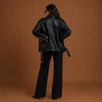 Women Motorcycle Leather Jacket
