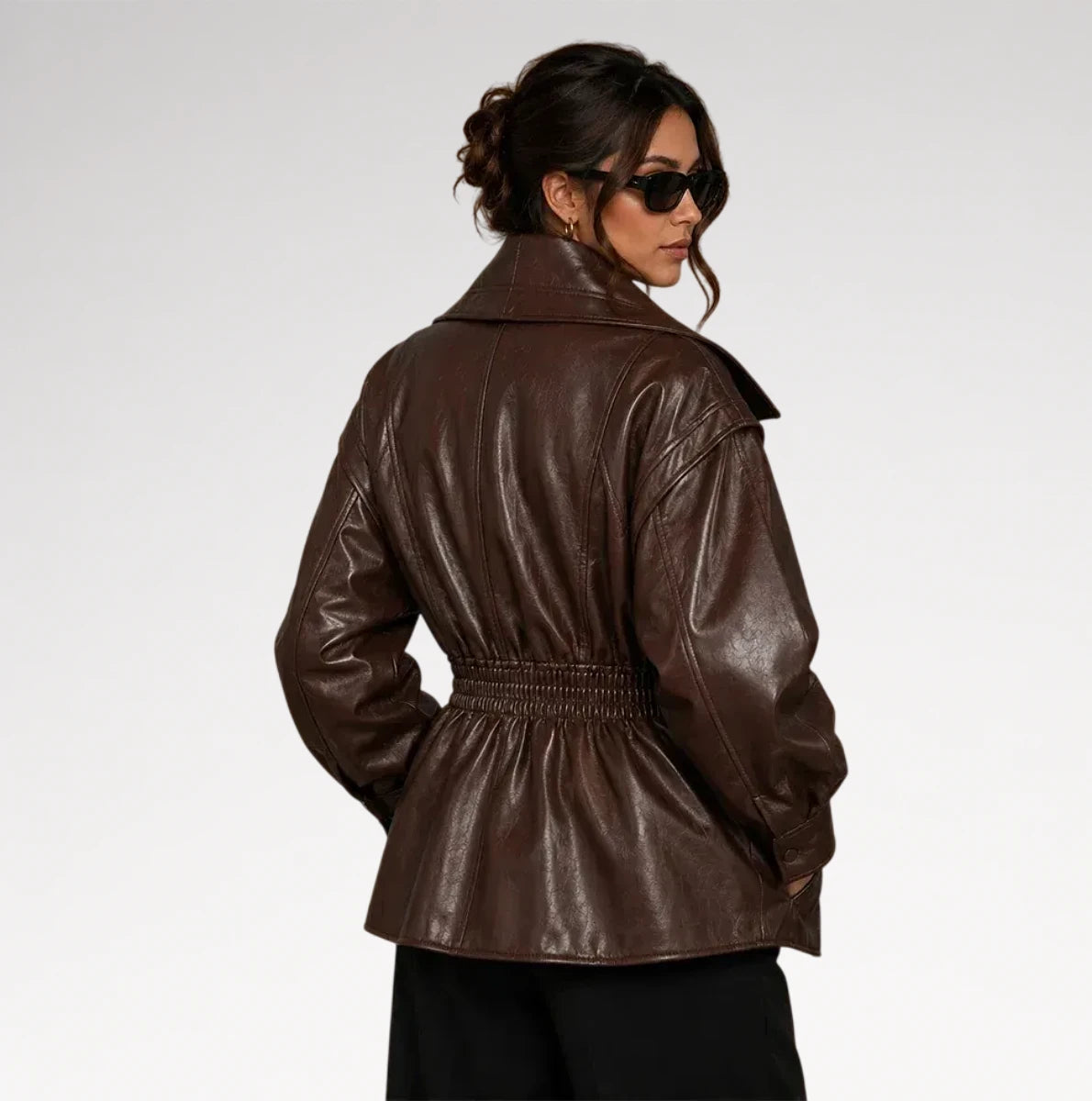 Antica Scuro Vintage Oversized Biker Leather Jacket Secondary image